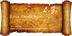 Locz Zenóbia névjegykártya